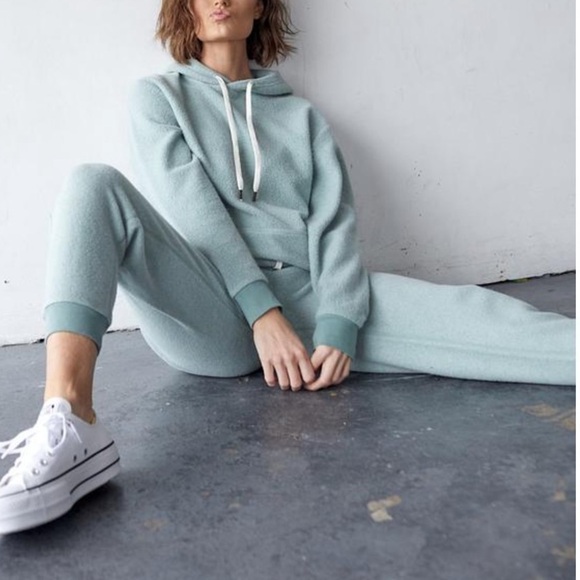 🥒 Feat Blanket Blend The Softest Fleece Joggers Ever Seafoam Green Sweatpants XS - Picture 1 of 14